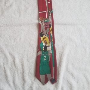 Basketball Themed Necktie / Suit Tie (small Mickey Mouse Pattern)